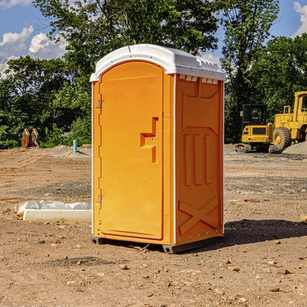 can i customize the exterior of the portable restrooms with my event logo or branding in Highmount